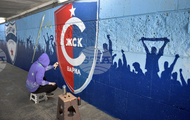 Варна - подлез - футболен клуб - графити