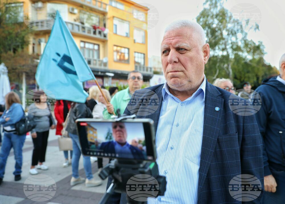 Бургас - протест в подкрепа на енергетици и миньори - Иван Костадинов
