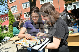 Пловдив - ученици - стенописно пано