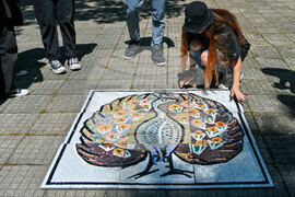 Пловдив - ученици - стенописно пано