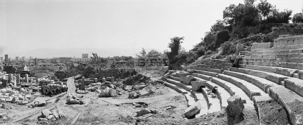 Пловдив - стария град - античен театър - разкопки