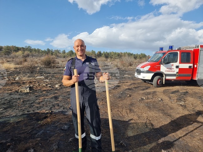 Костинброд - пожар - потушаване