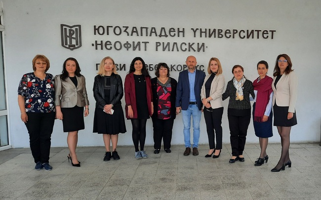 Представители на Държавния университет на Молдова на работно посещение в катедра „Връзки с обществеността“ на ЮЗУ „Неофит Рилски“ по програма Еразъм+