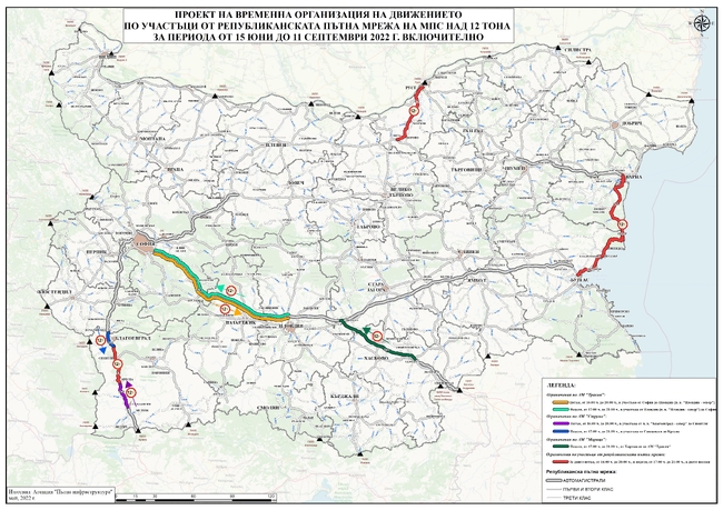 През лятото в пиковите часове се предлага спиране на камионите над 12 т по участъци от автомагистралите