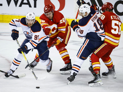 Oilers Flames Hockey