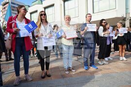 Бургас - културни дейци - протест