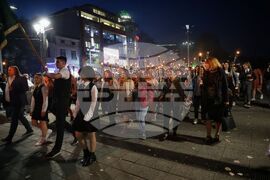 Бургас - Ден на народните будители - факелно шествие