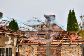 Село Лъвино - ураганен вятър - поражения