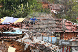 Село Лъвино - ураганен вятър - поражения