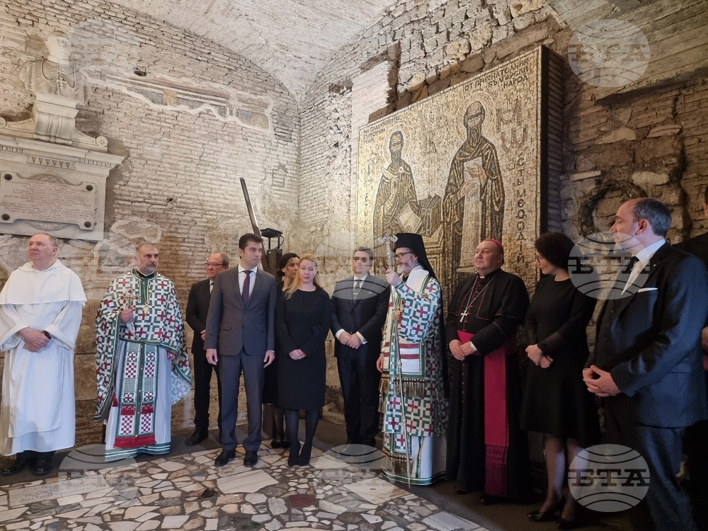 Bulgarian Delegation Pays Tribute to Tomb of St. Cyril in Rome's San Clemente Basilica