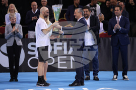 Тенис - Sofia Open 2023 - финал - Адриан Манарино - церемония - награждаване