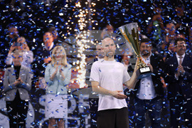 Тенис - Sofia Open 2023 - финал - Адриан Манарино - церемония - награждаване