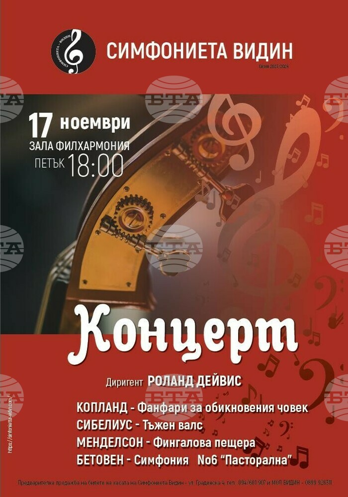 Симфониета Видин ще изнесе концерти в три поредни вечери