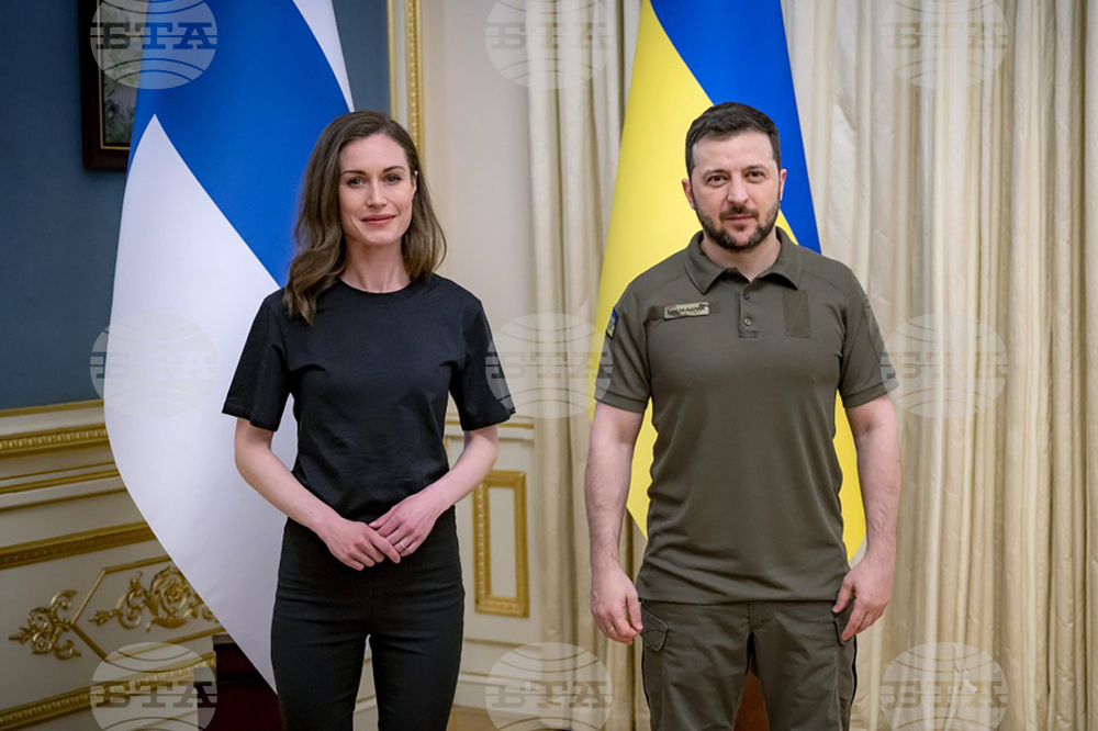 Министър-председателката на Финландия Сана Марин пристигна в Киев