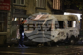 Протест - футболни фенове - обстановка 