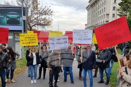 Северна Македония - журналисти - протест