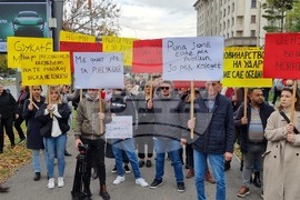 Северна Македония - журналисти - протест