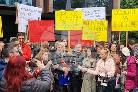 Северна Македония - журналисти - протест