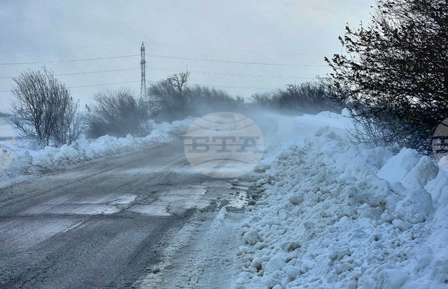 Ограничено е движението на товарни автомобили над 12 тона в Силистренска област поради снегонавяване и снегопочистване