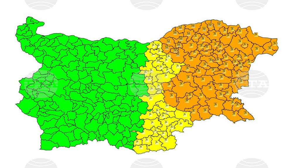 Code Orange Weather Warning Issued for Strong Wind in Eastern Bulgaria on Sunday
