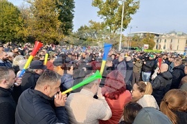 Румъния - служители на метрото - протест