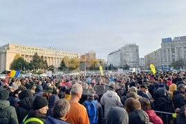 Румъния - служители на метрото - протест