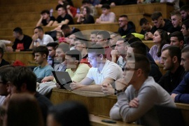 Футболни съдии - студенти - среща