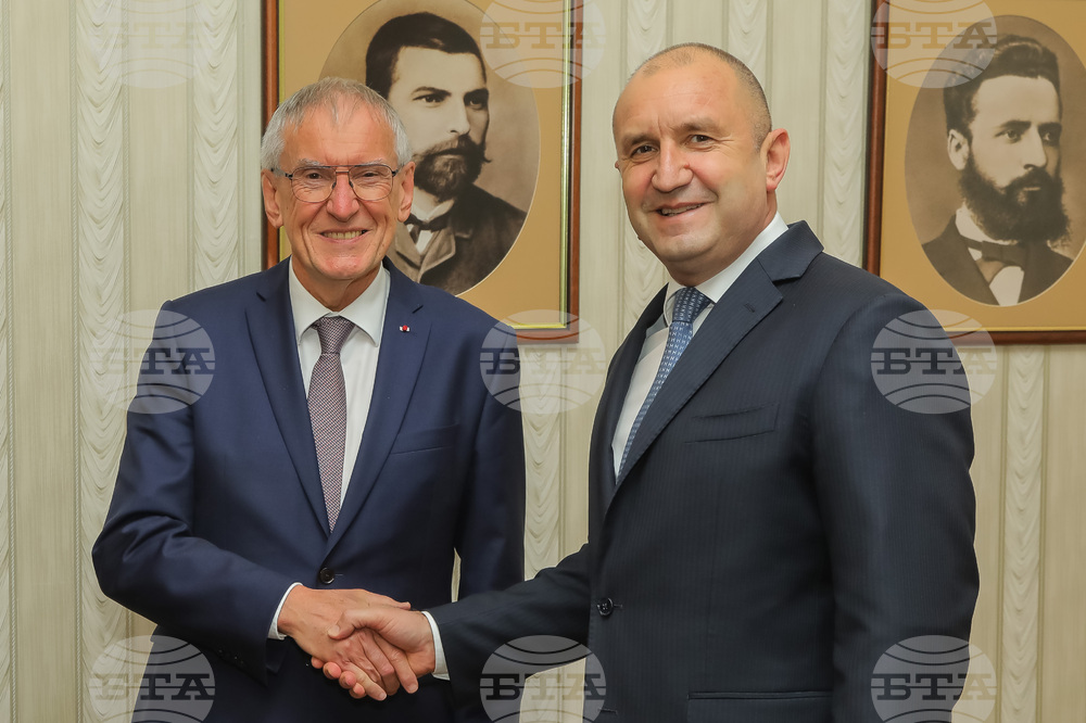 President Radev Confers with Visiting French General Armaments Director Barre