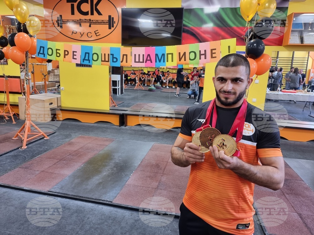 Русе посрещна европейския шампион по вдигане на тежести Ангел Русев