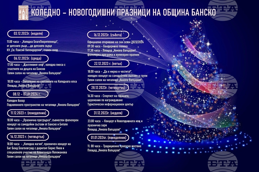Община Банско: Едно от друго по-интересни събития през декември в Банско