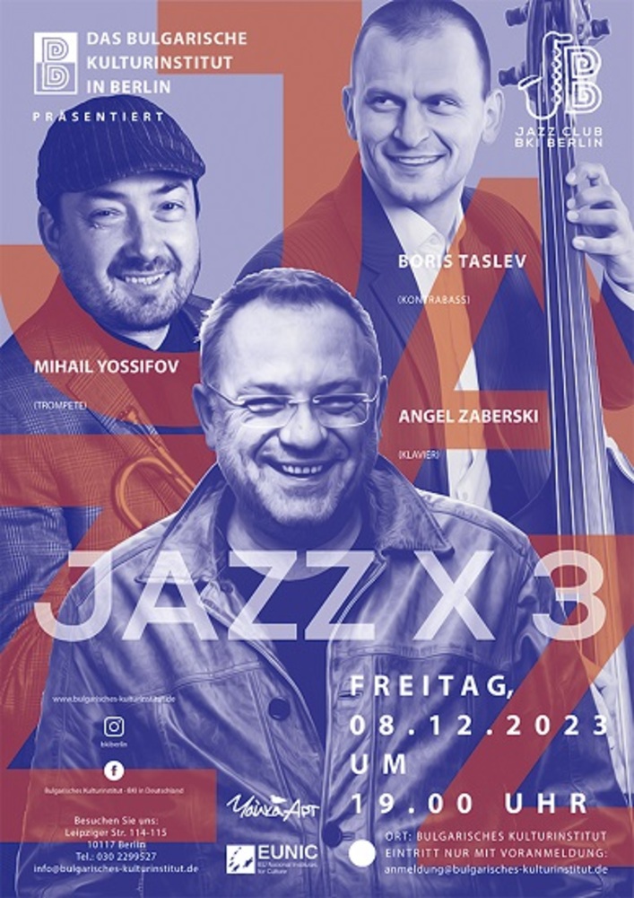Bulgarian Trio Jazz x 3 to Perform at Bulgarian Cultural Institute in Berlin