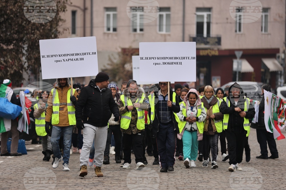 Протест - животновъди - оранжерийни производители