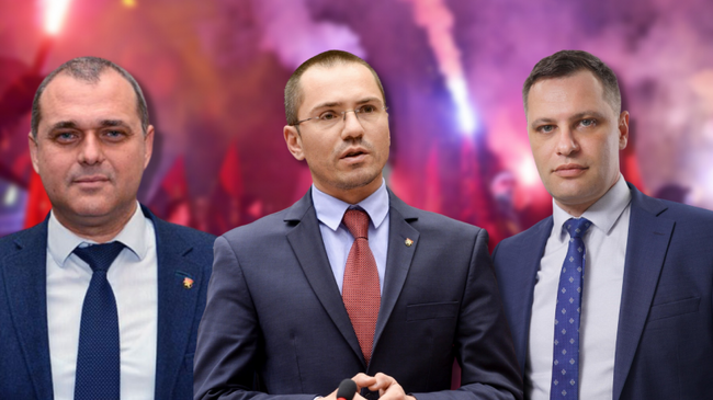 ВМРО: Тримата съпредседатели Джамбазки, Веселинов и Сиди с първа обща пресконференция след избирането им от конгреса на 12 февруари