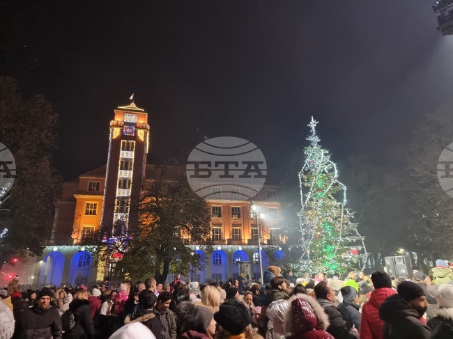 Плевен - коледна елха - светлини