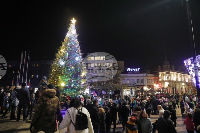 Русе - коледна елха - светлини