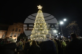 Празнични светлини - коледното дърво - запалване