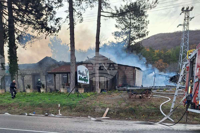 Търговище - пожар - крайпътно заведение