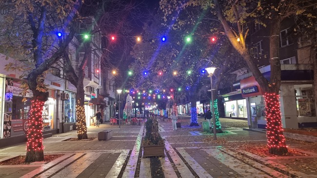 Коледната елха в Перник грейва в петък