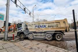 Пловдив -  кръстовище - асфалтиране