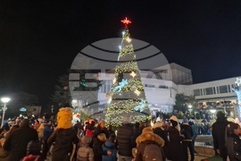 Сандански - запалване на коледните светлини