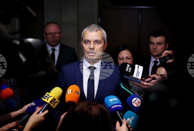 Парламент - Костадин Костадинов - пресконференция 