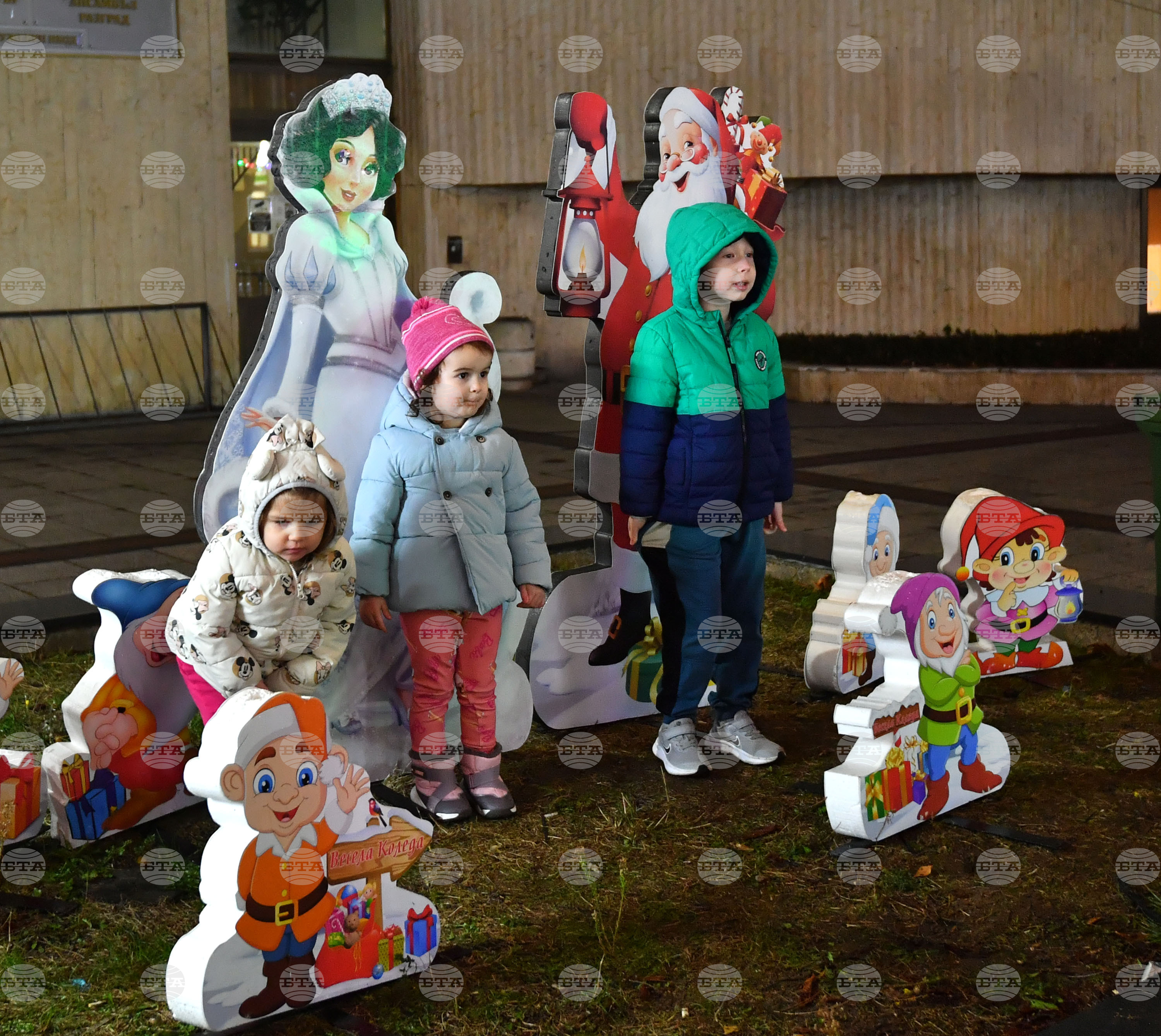 Разград - празнични светлини - коледна елха