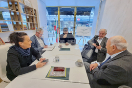 Национален пресклуб на БТА Скопие - участници в конференцията на  Македонски научен институт 