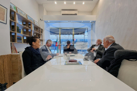 Национален пресклуб на БТА Скопие - участници в конференцията на  Македонски научен институт