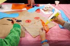 Международен панаир на книгата - сцена на културната програма - детска книга „Кукери и сурвакари“