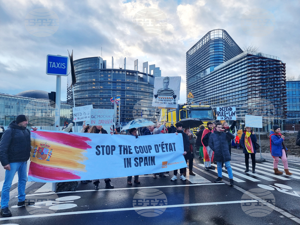 Франция - Европейски парламент в Страсбург - протест