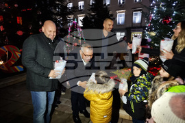 Ямбол - община Тунджа - коледна елха - светлини