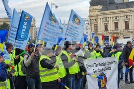 Румъния - полицаи - протест