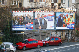 Сърбия - парламентарни и местни избори - предизборни билбордове