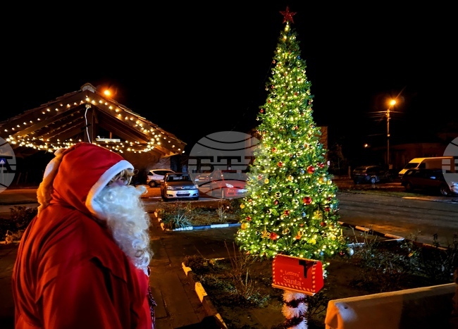 Село Антимово - коледна елха - светлини